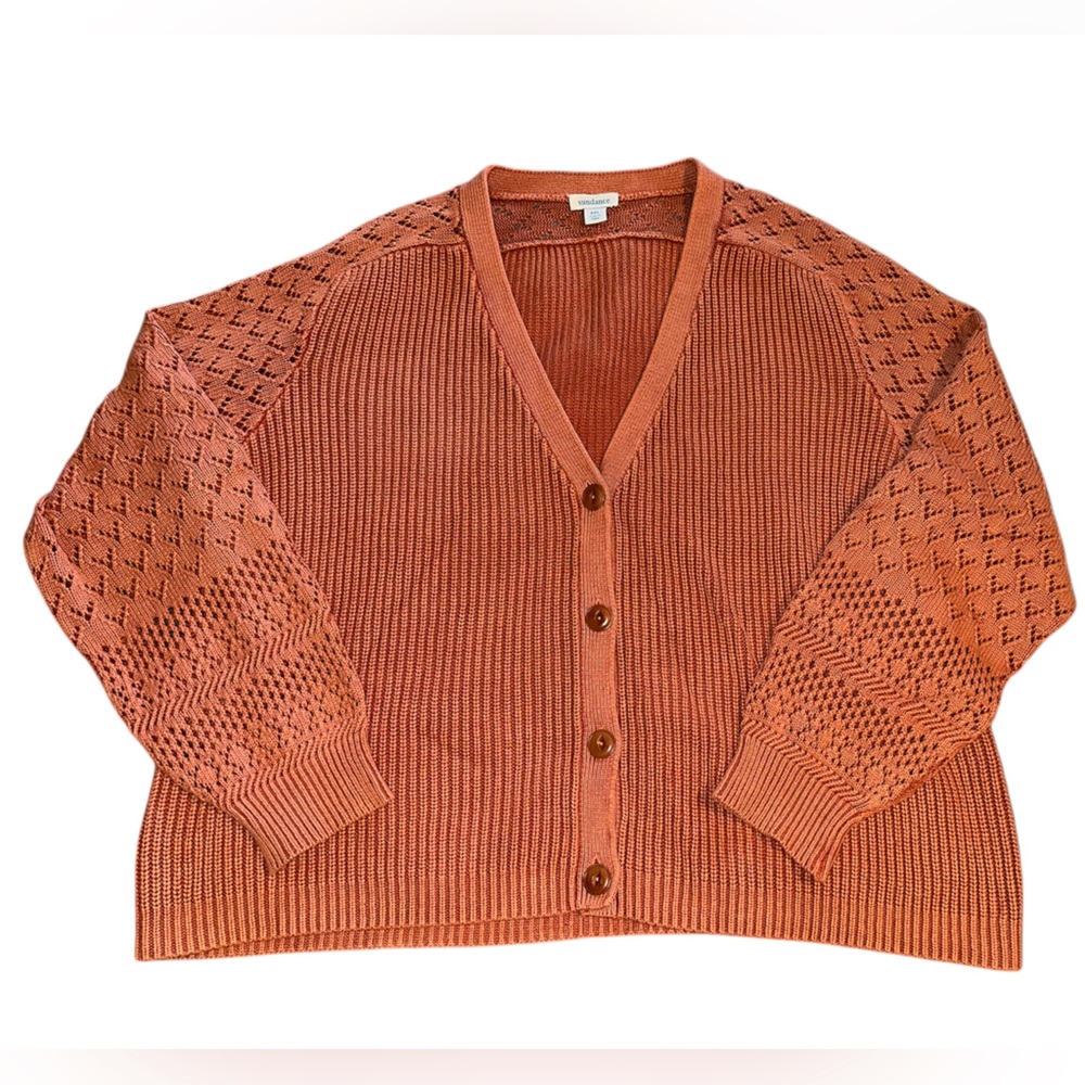 Sundance Rust Orange Cardigan XXL
